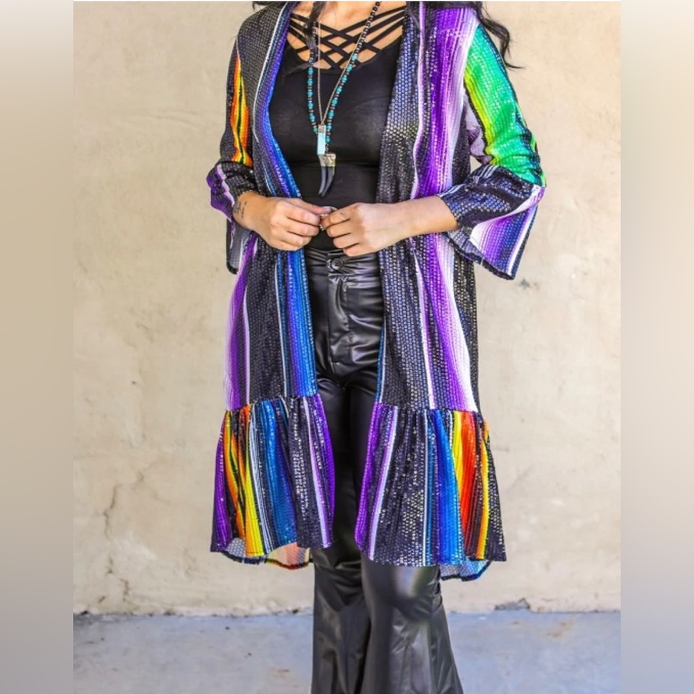 Purple Pride Sequins Kimono 🌈